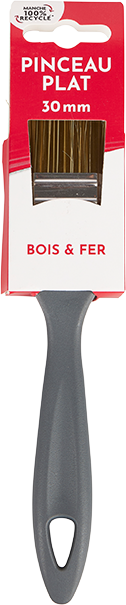 PINCEAU PLAT BOIS FER 30MM