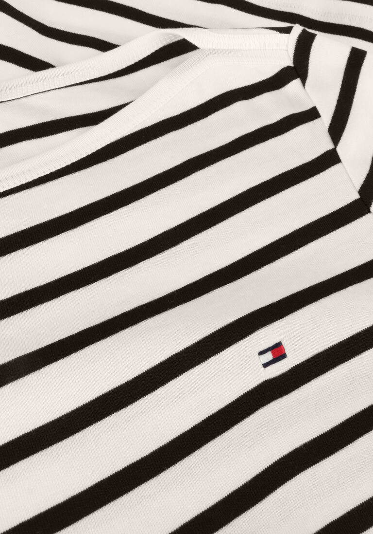 TOMMY HILFIGER witte tommy hilfiger  new cody slim boat-nk 3/4 sleeve