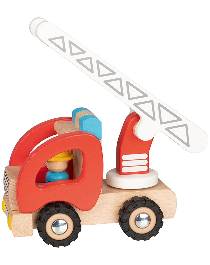 Holzauto LEITERWAGEN in rot