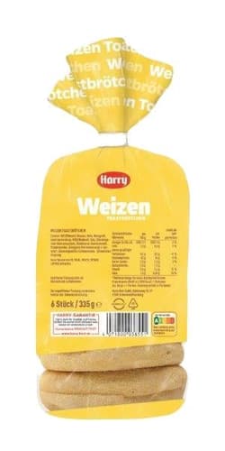 Harry Weizen Toastbrötchen 6 Stück