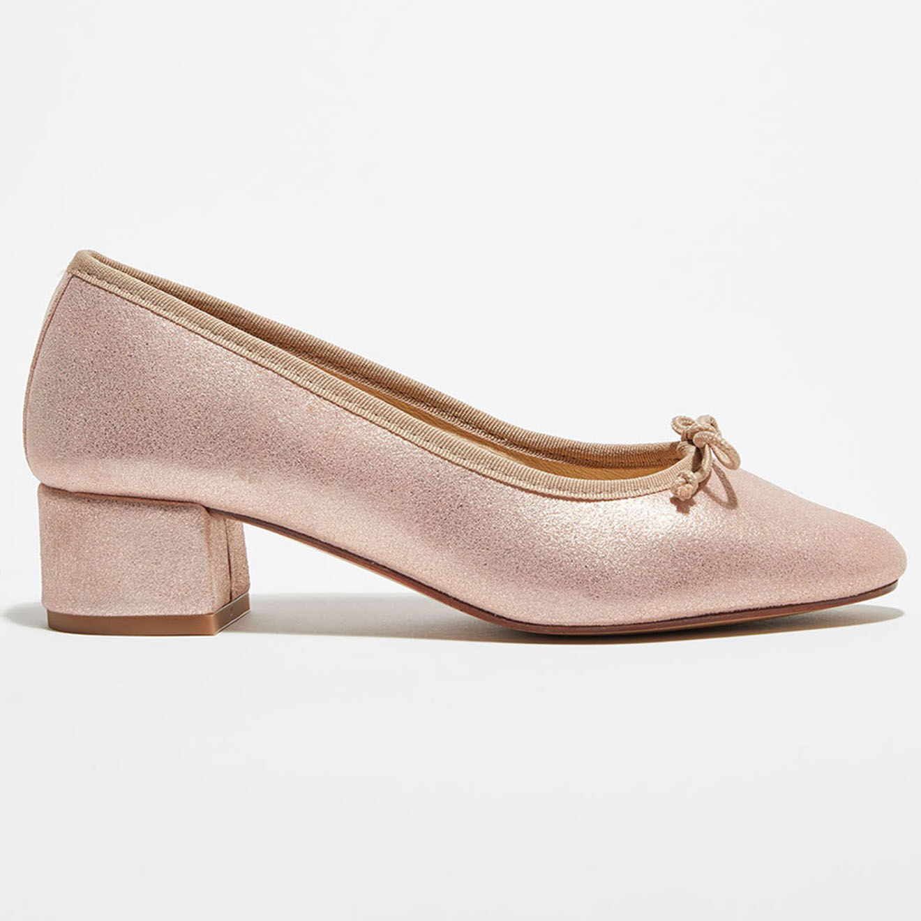 Quartier Latin Ballerines en Cuir Irisé Diane roses  - Talon 3.5 cm