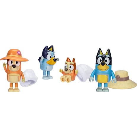 Bluey figurer familie telt-tur 4-pak