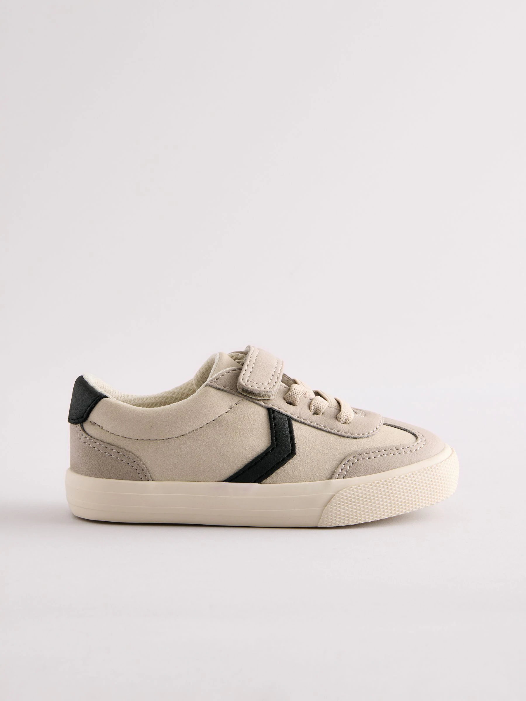 Grijs - Sneakers met klittenbandsluiting en elastische veters