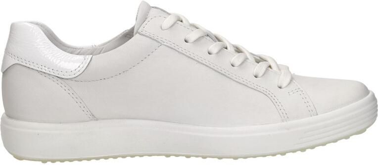 ECCO Soft 7 Side Zip Lace Veterschoenen Laag Wit