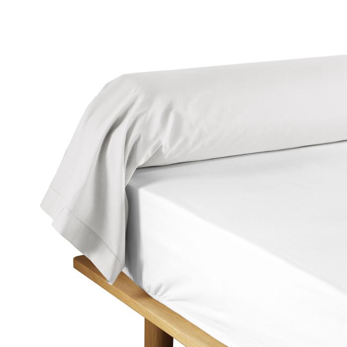 TAIE TRAVERSIN 85X185CM UNI 57 FILS LINA BLANC