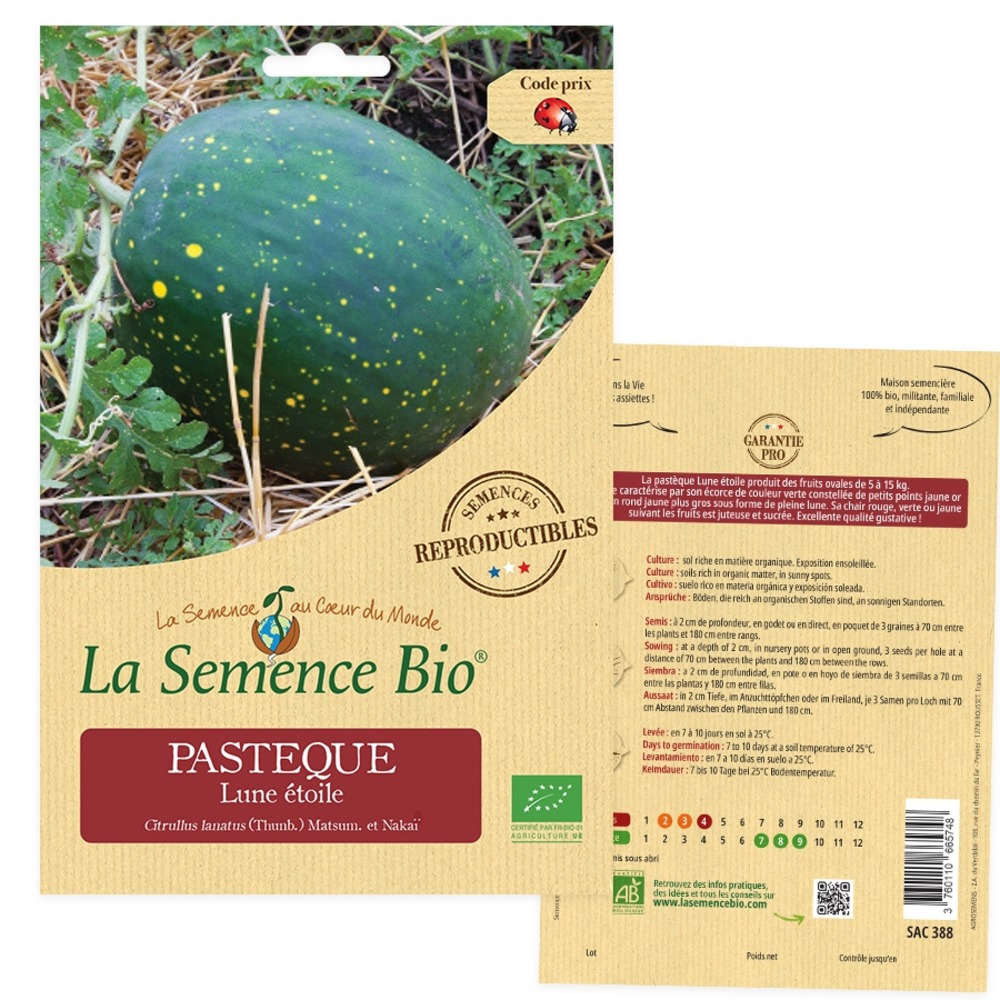 Pasteque lune étoile bio