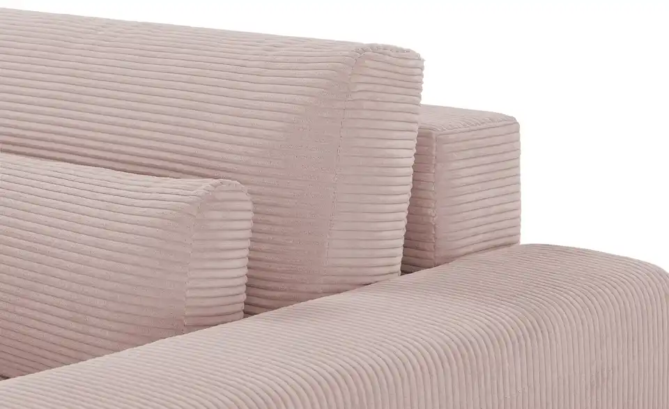 Element Branna Rosé Cordstoff mit Armlehne rechts