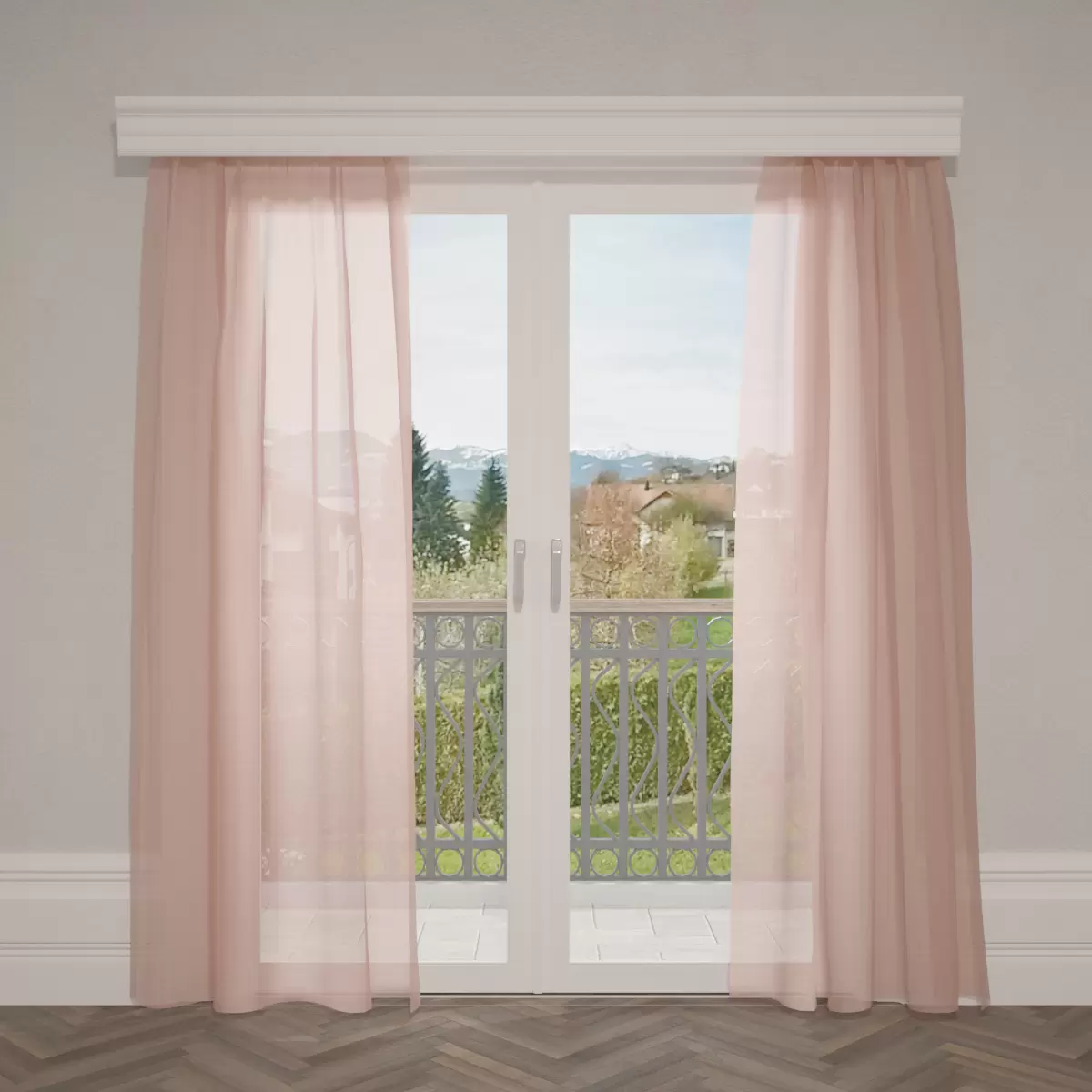 Tagvorhang Voile Orange
