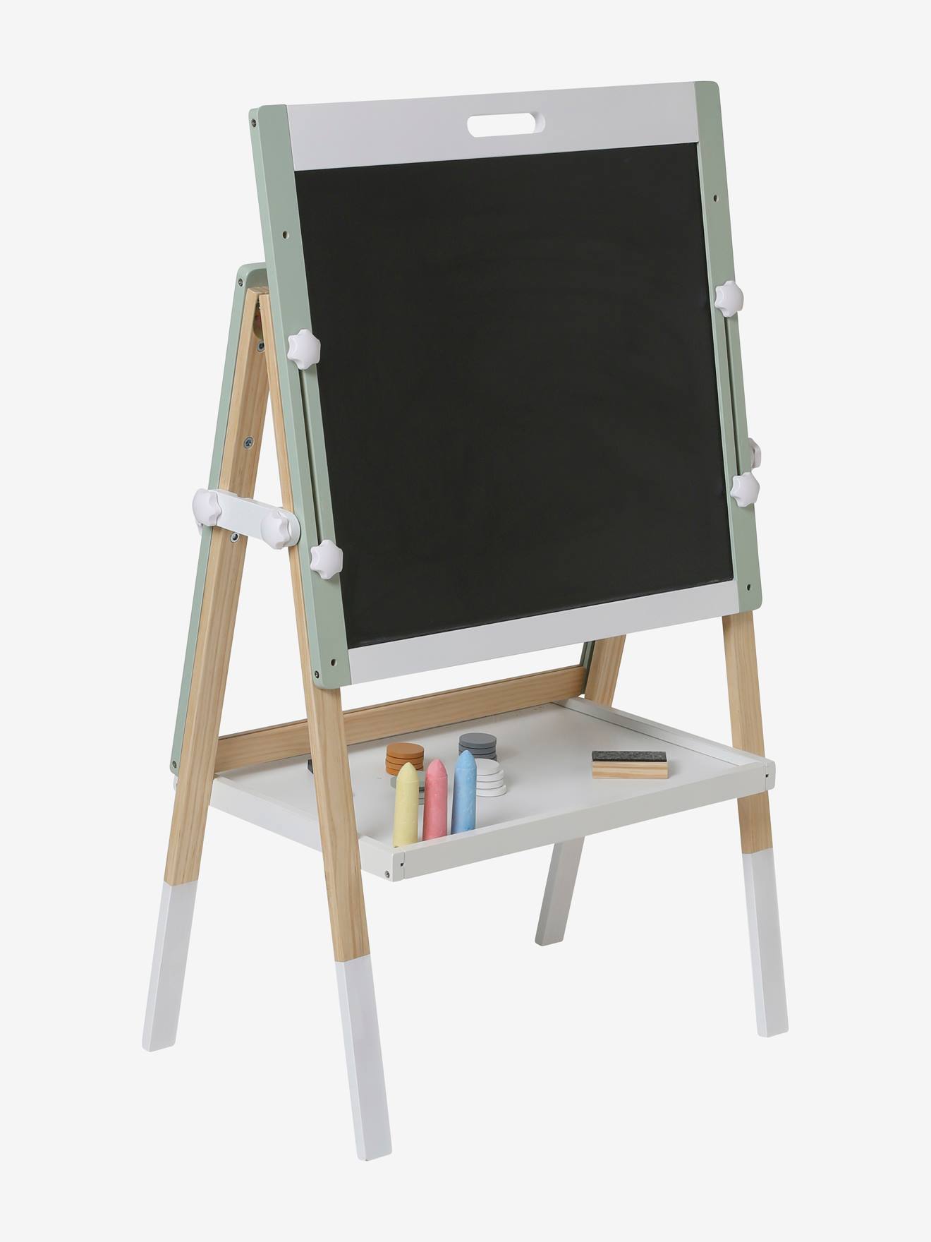 Quadro negro multicolorido de madeira 4 em 1 com certificação FSC®