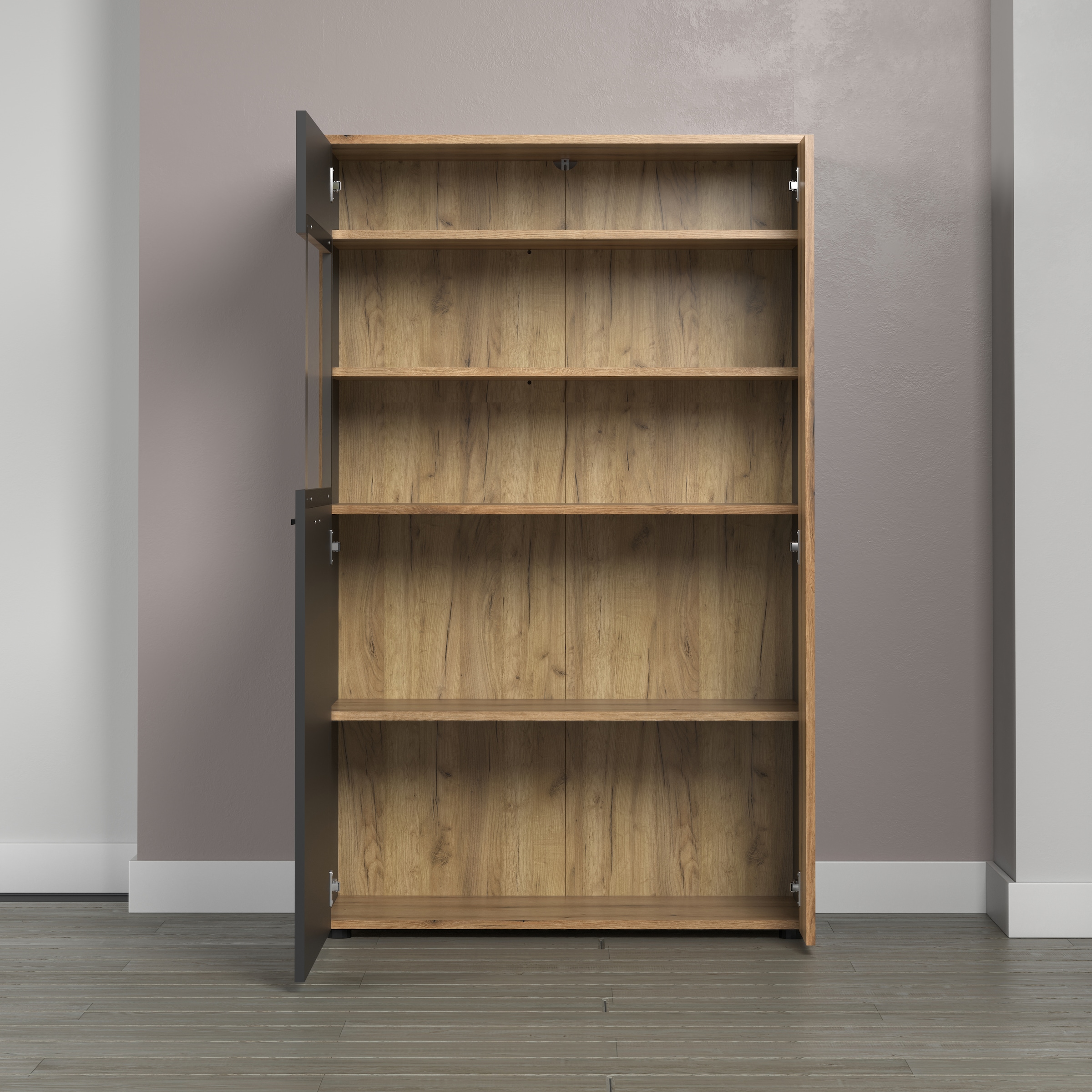 INOSIGN Highboard »Estepona« 1 Stk. tlg. Highboard mit 2 Türen - (B/T/H) 90/42/146 cm