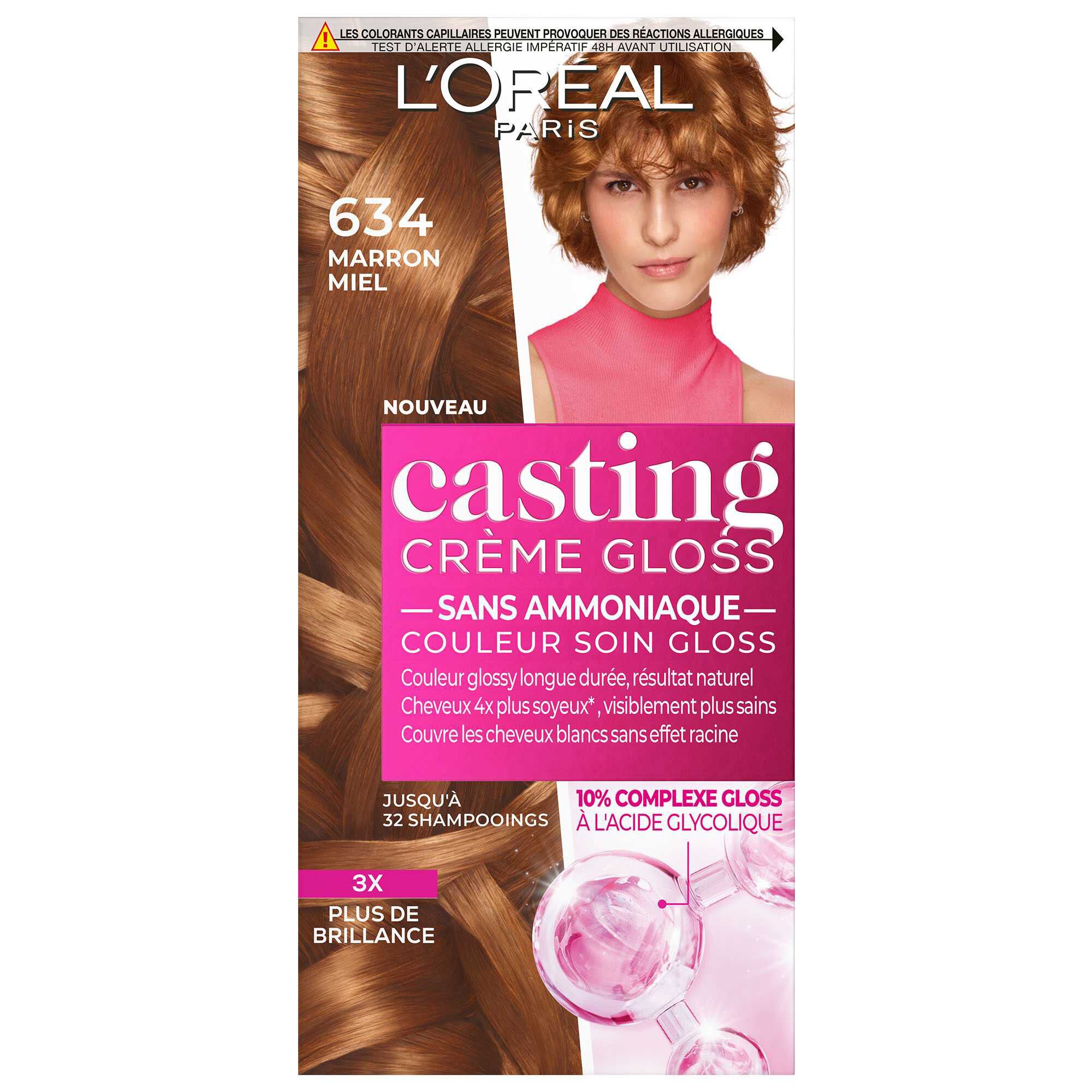 Casting Crème Gloss Châtain · Couleur soin, reflets ultra brillants