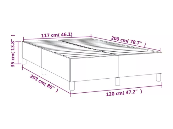 Sommier tapissier Vert 120x200 cm Tissu