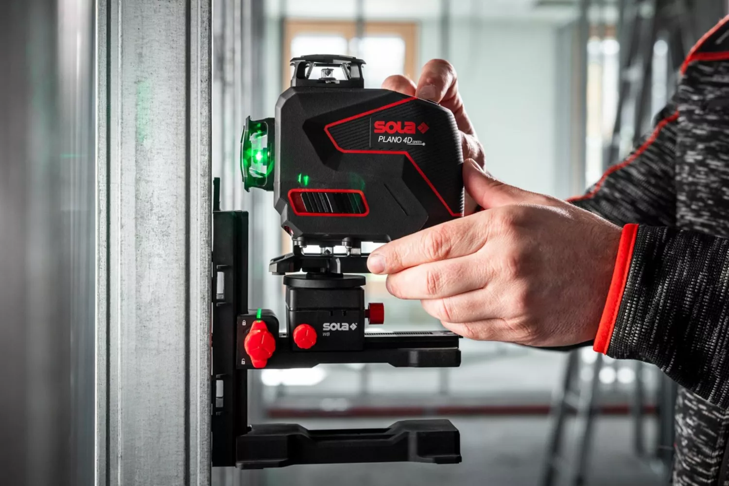 Sola PLANO 4D GREEN 360° Kruislijnlaser set in koffer - Groen - 4x 30m