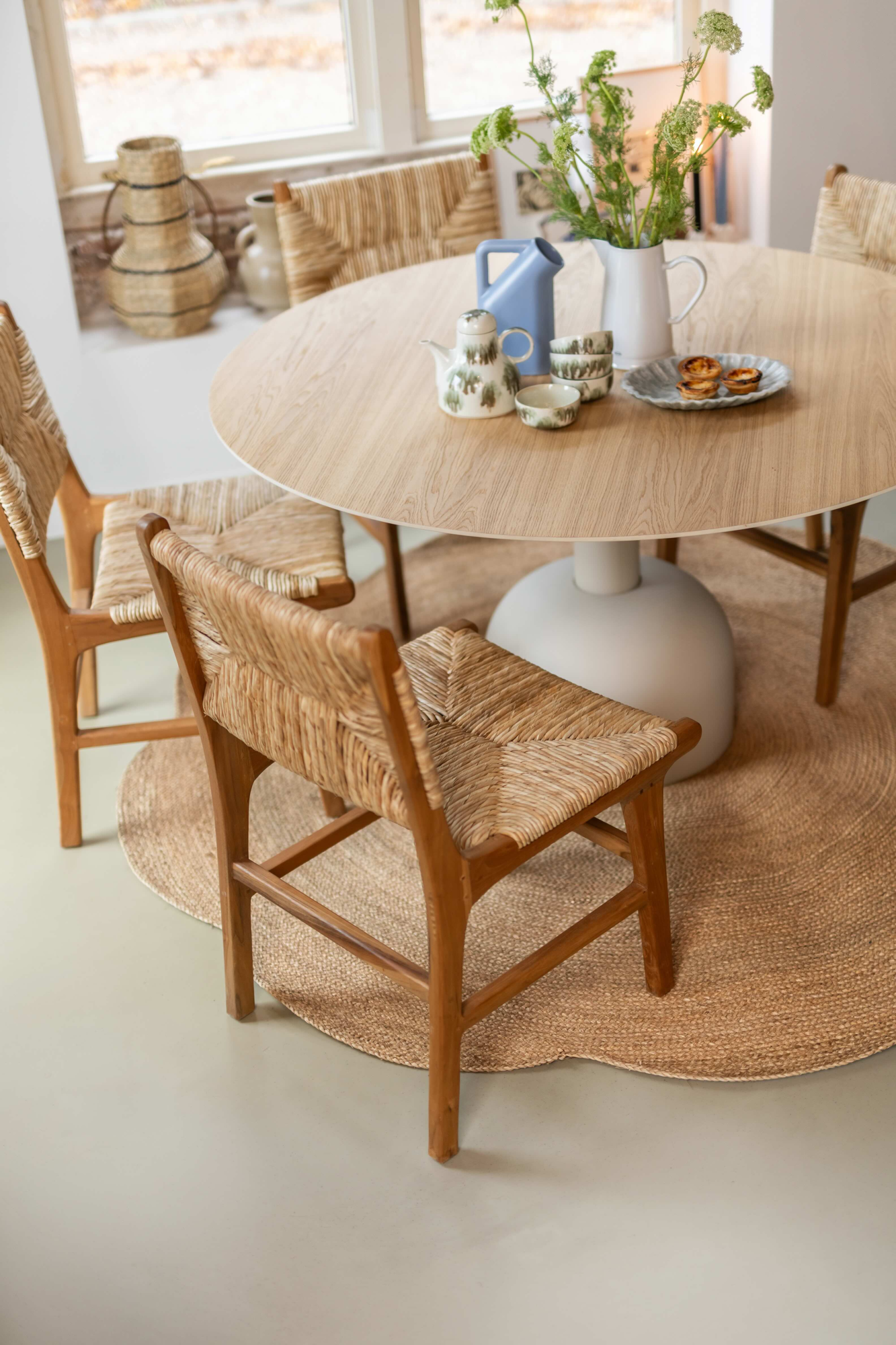 Eettafel Illo Flamed Oak Creta Ø140 cm