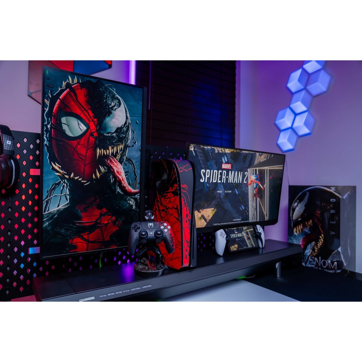 Cable Guys Symbiote Spider-Man kontroller/mobilholder