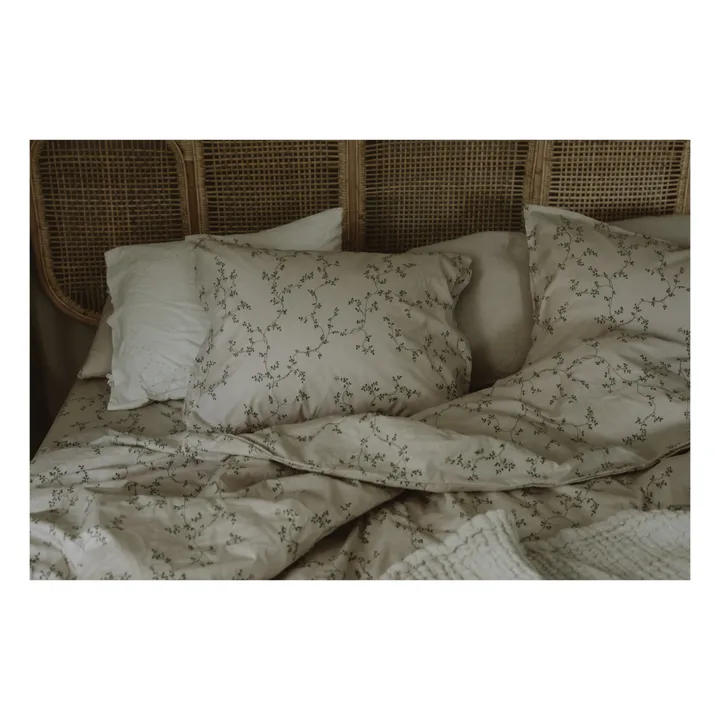 garbo&friends Parure de lit Botany en percale de coton | Vert