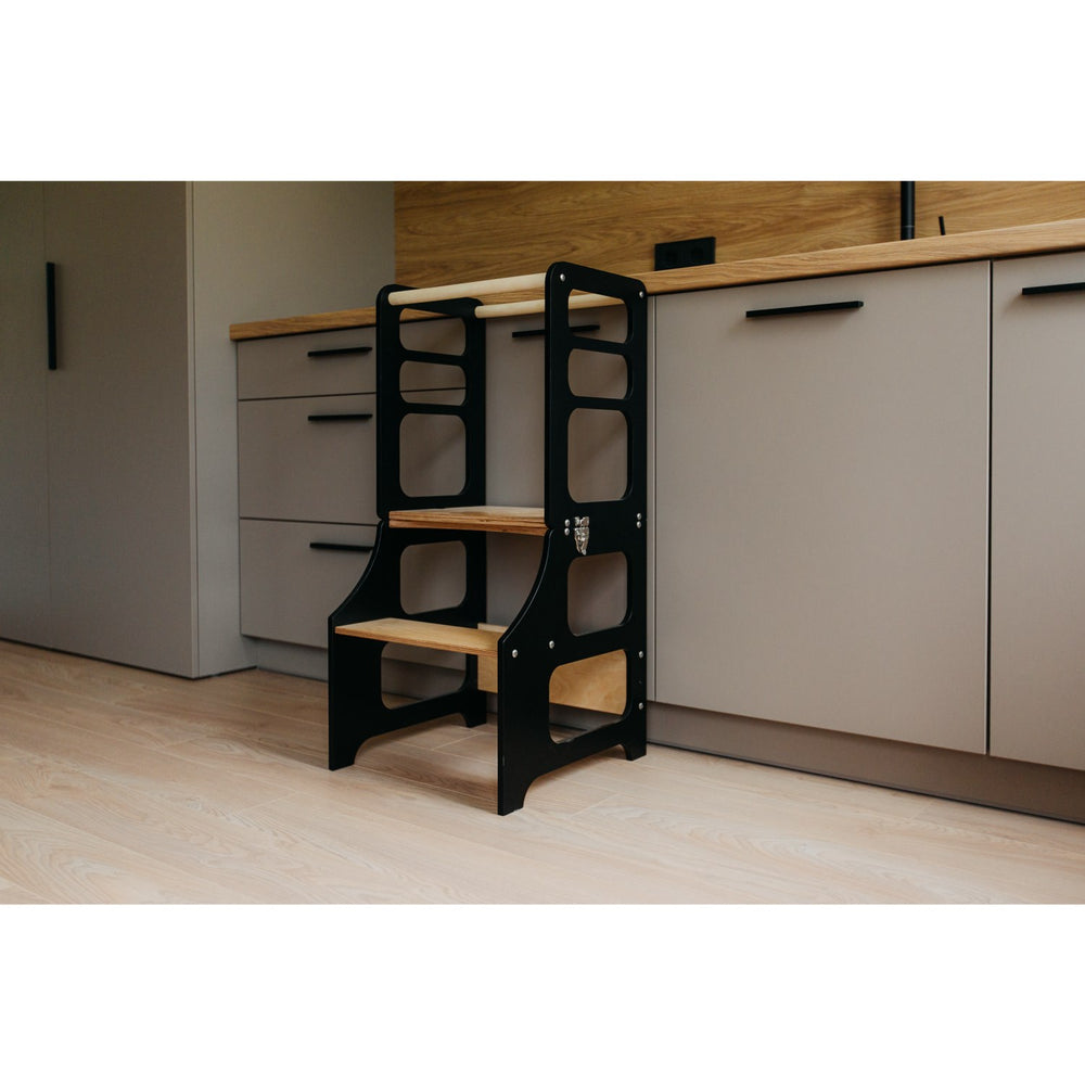 Køb Duck Woodworks Foldbart Læringstårn Black