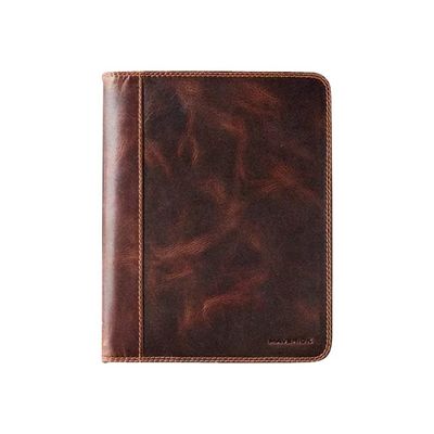 Agenda Maverick Original - 1 semaine sur 2 pages - 17 x 22 cm - brun - Brepols
