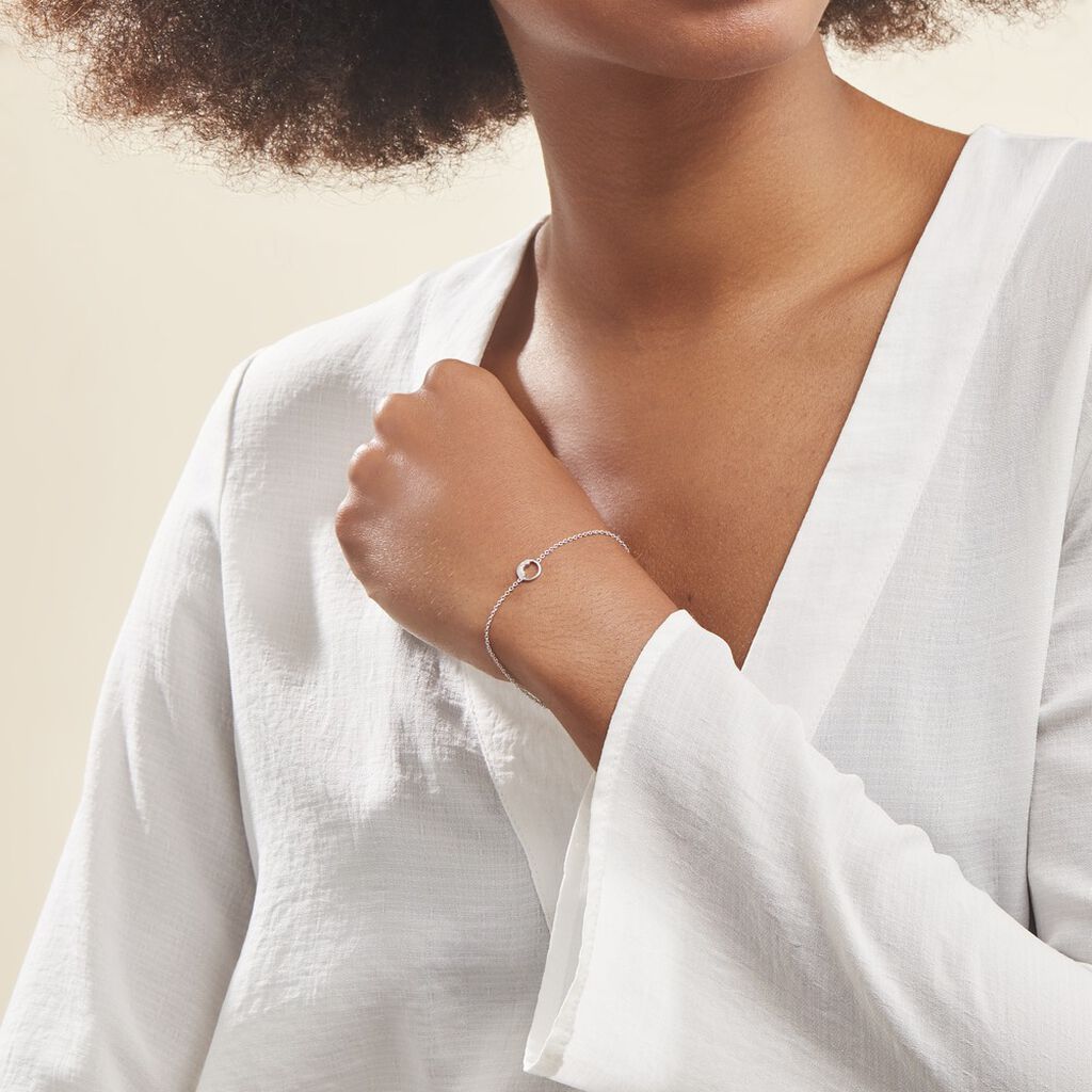 Bracelet Argent Blanc Vivence Oxydes De Zirconium