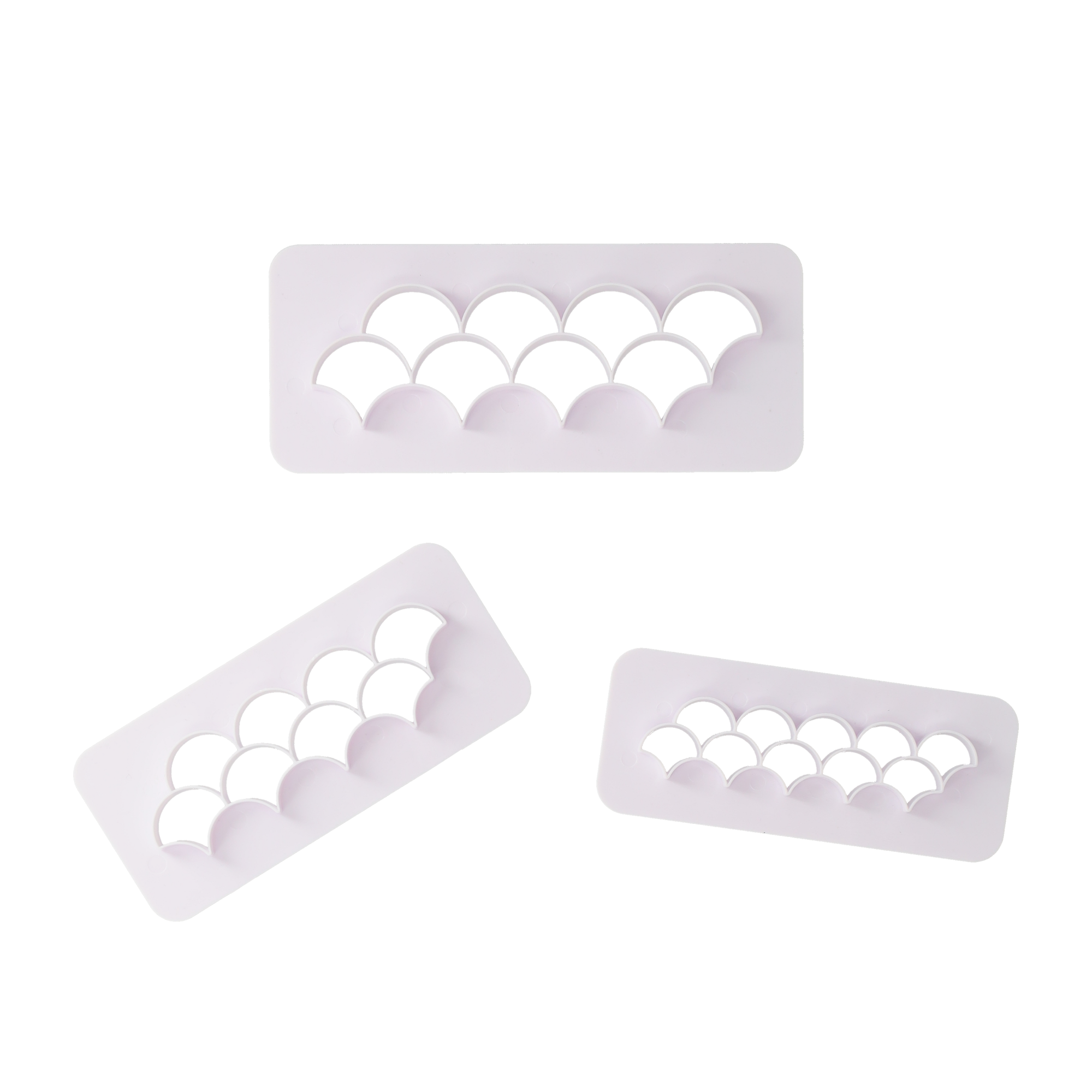 (3er Set) Fondant Ausstechform 3D Marzipan Deko Form für Torten / Kuchen - Fischschuppen