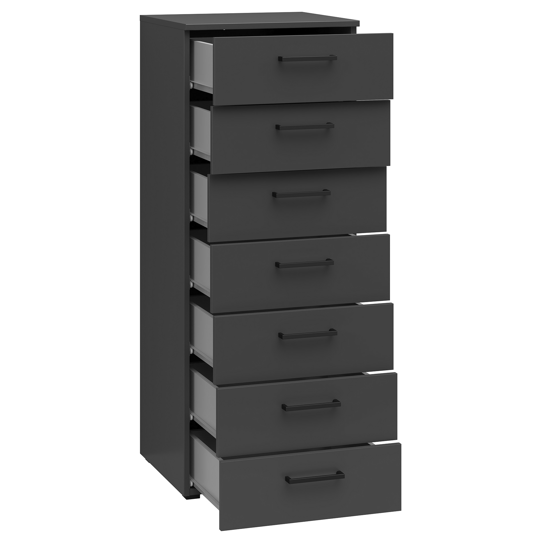 Kommode - anthrazit - 7 Schubkästen - 45 cm