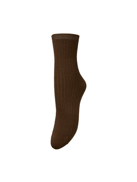 Becksöndergaard  Helga Crochet strømper - Hot Fudge Brown