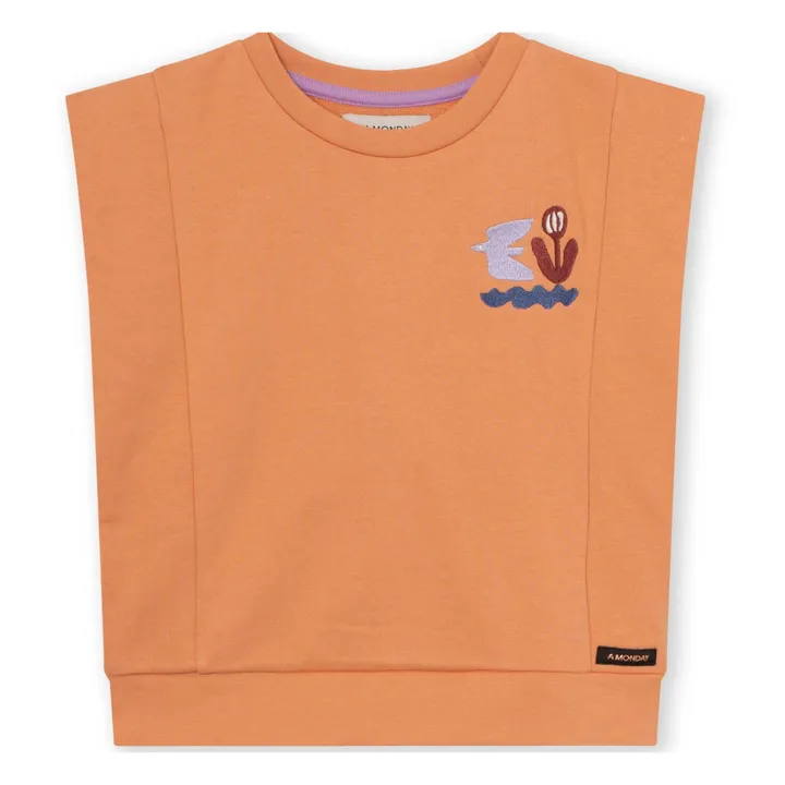 A Monday in Copenhagen Sweat Anne-Sofie Coton Bio | Orange