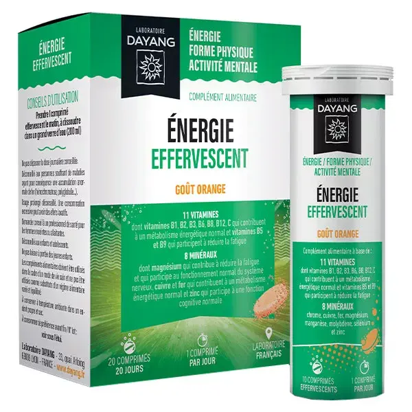 Dayang Energy Efervescente Sabor Laranja 20 comprimidos