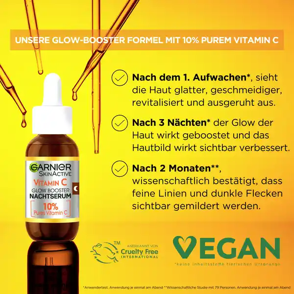 Nacht Serum Vitamin C Glow Booster Anti-Dunkle-Flecken