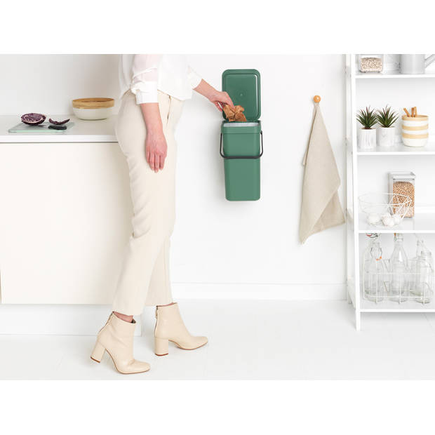 Brabantia Sort & Go afvalemmer 12 liter - Fir Green