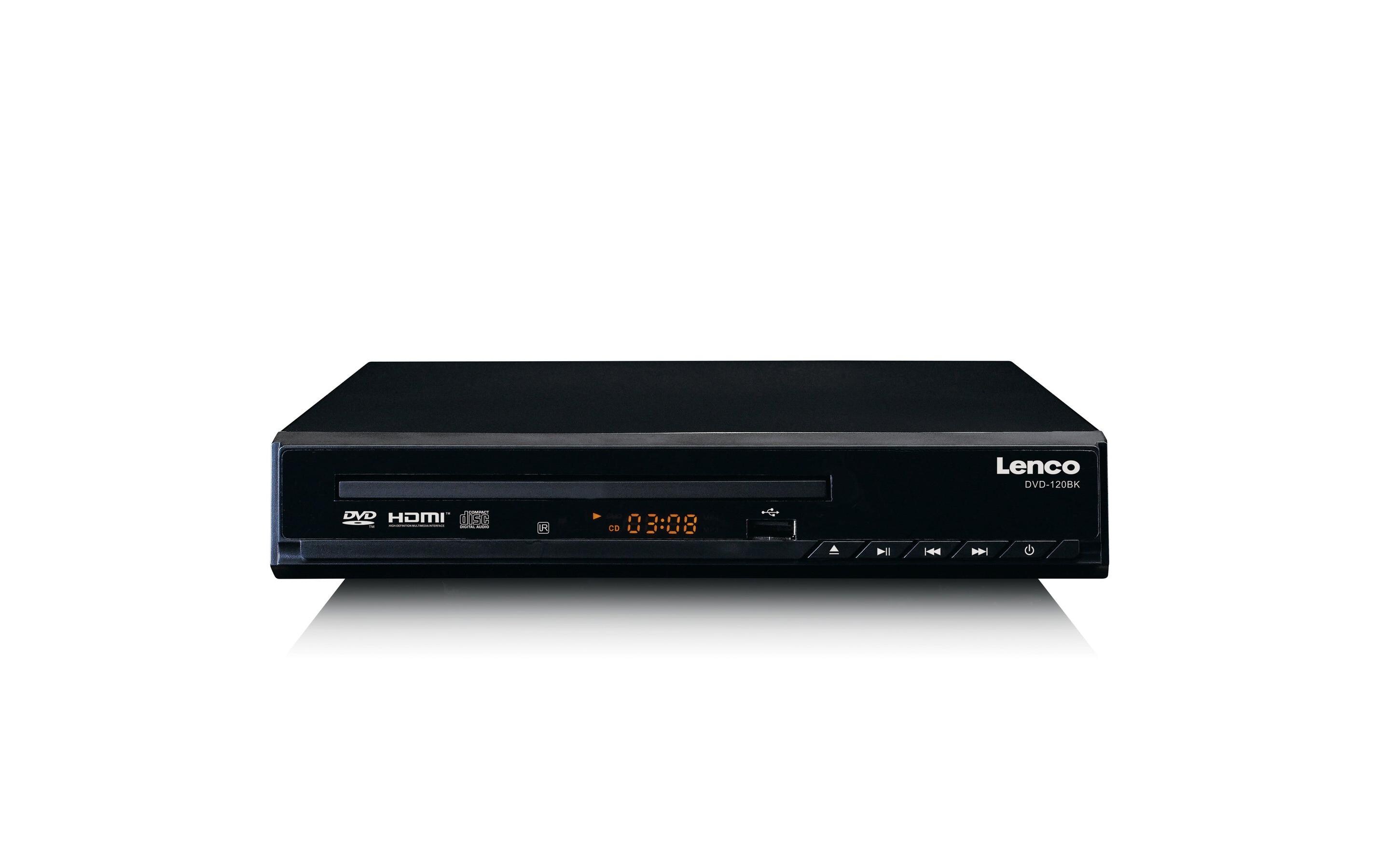 DVD-Player DVD-120 SchwarzDVD-Player mit HDMI- und SCART-Anschluss sowie Display und Fernbedienung