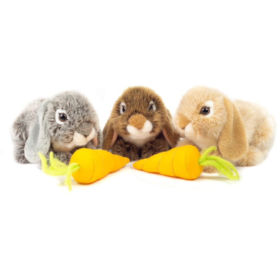 Teddy HERMANN® Widderkaninchen grau, 18 cm