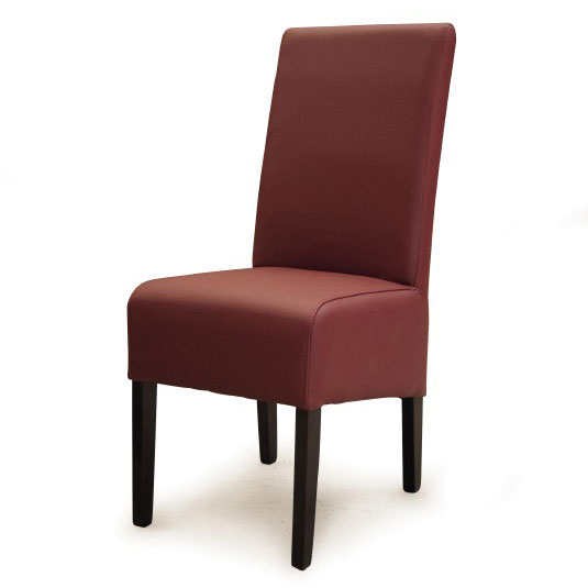 Lederstuhl 'Mendoza', rot, L 59 cm, B 43 cm, H 102 cm von fischer's lagerhaus