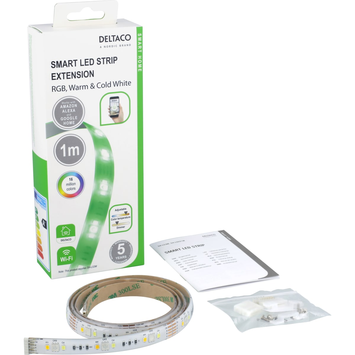 Deltaco LED lysstrips SHLSEX1M
