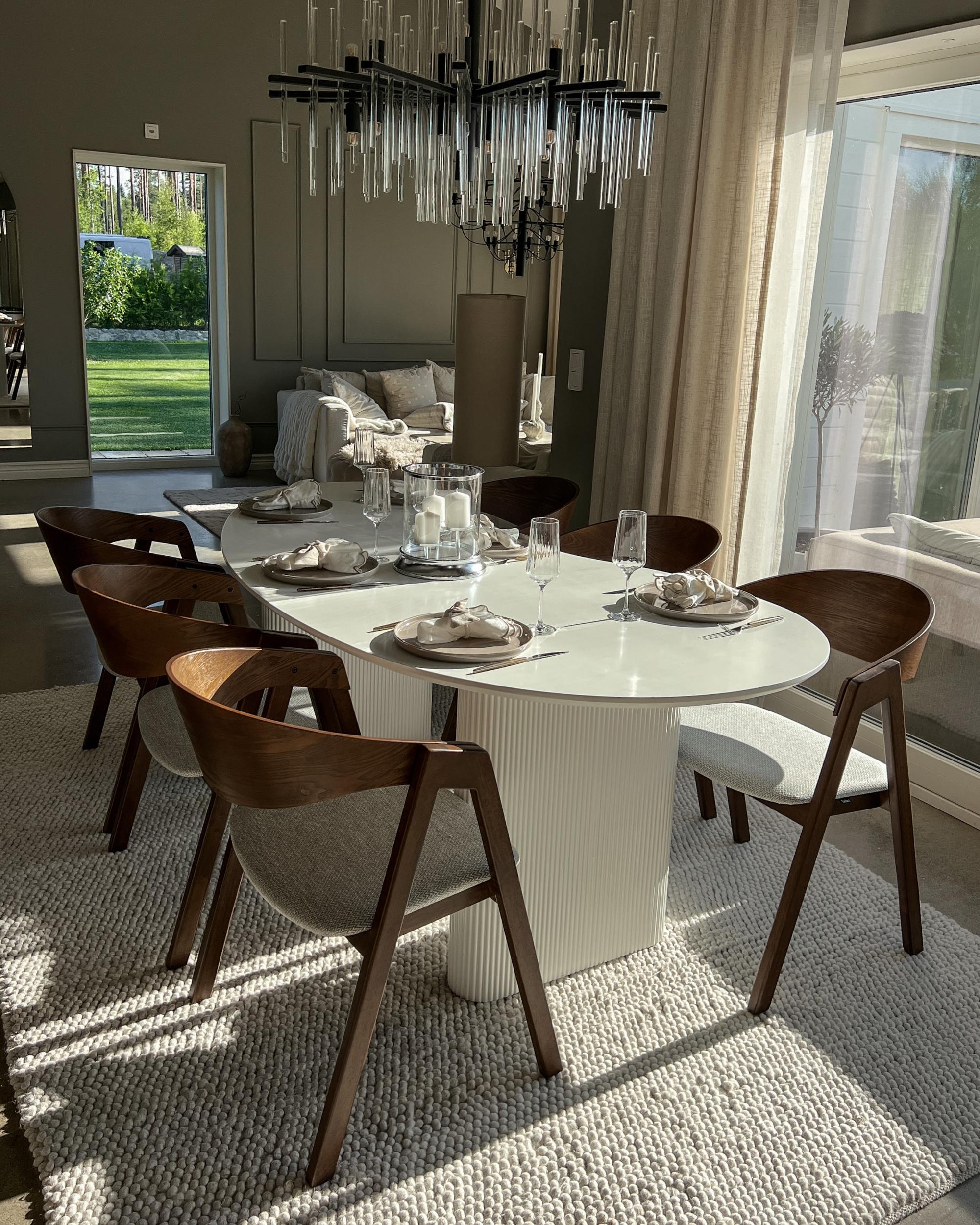 Eettafel PEERY Wit 93 cm 198 cm