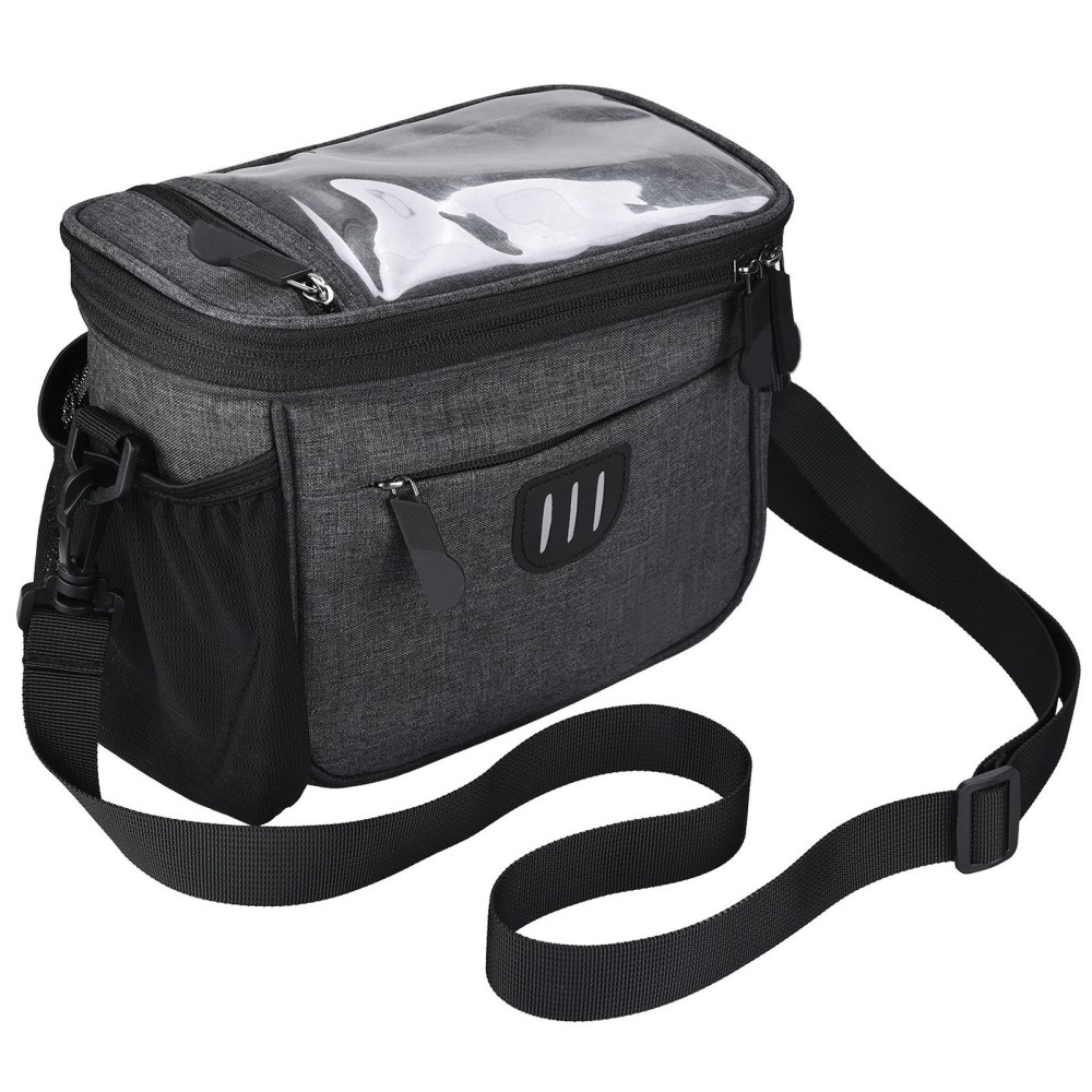 (3L) Universal Fahrrad Velo Bikepacking Smartphone Tasche für die Gravel Bike Lenkstange (bis 7