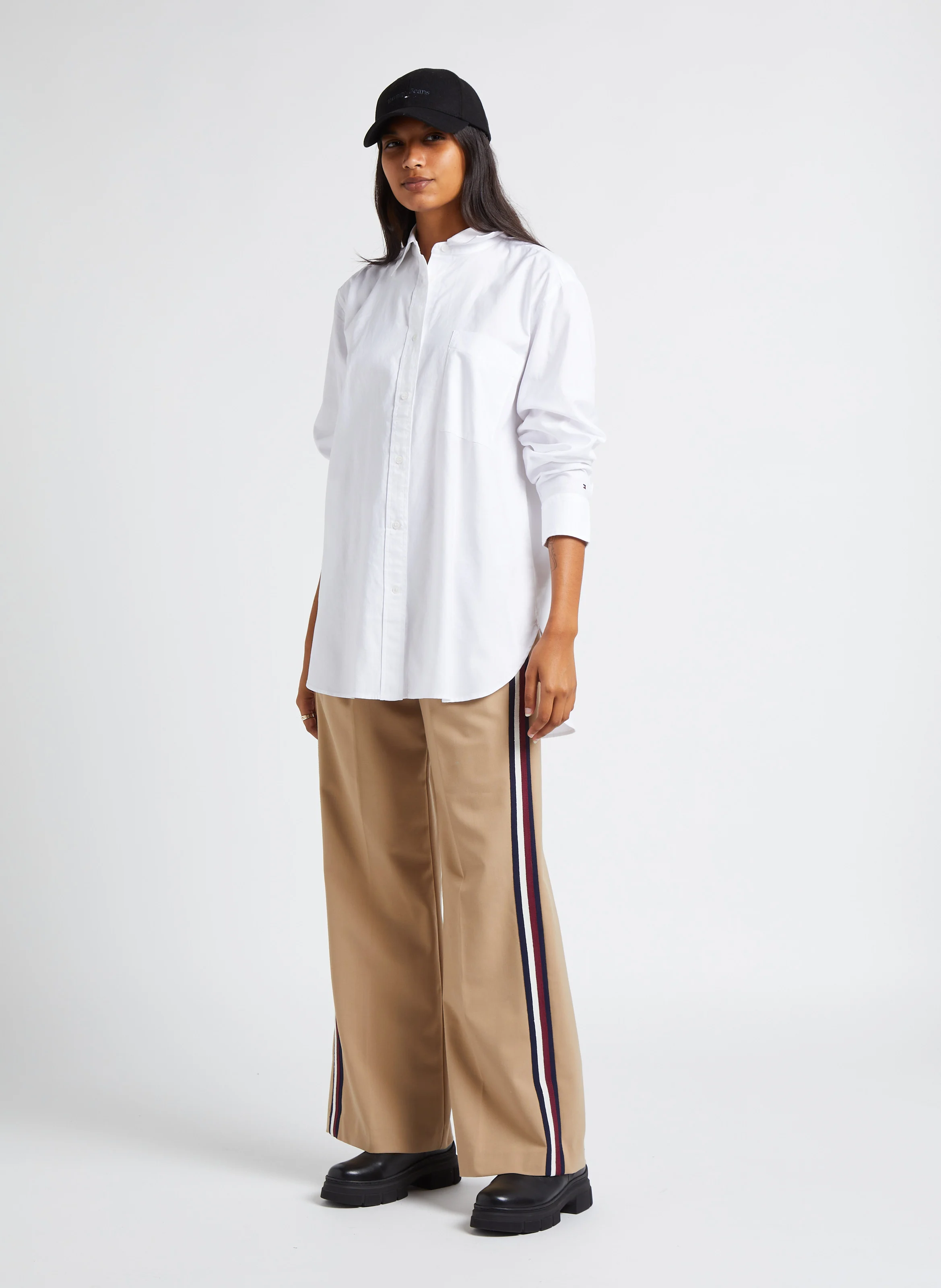 Chemise col classique en coton | Blanc