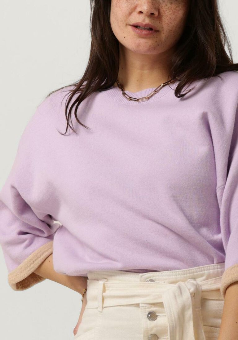SUMMUM paarse summum trui sweater 3/4 sleeve double face summer cotton knit