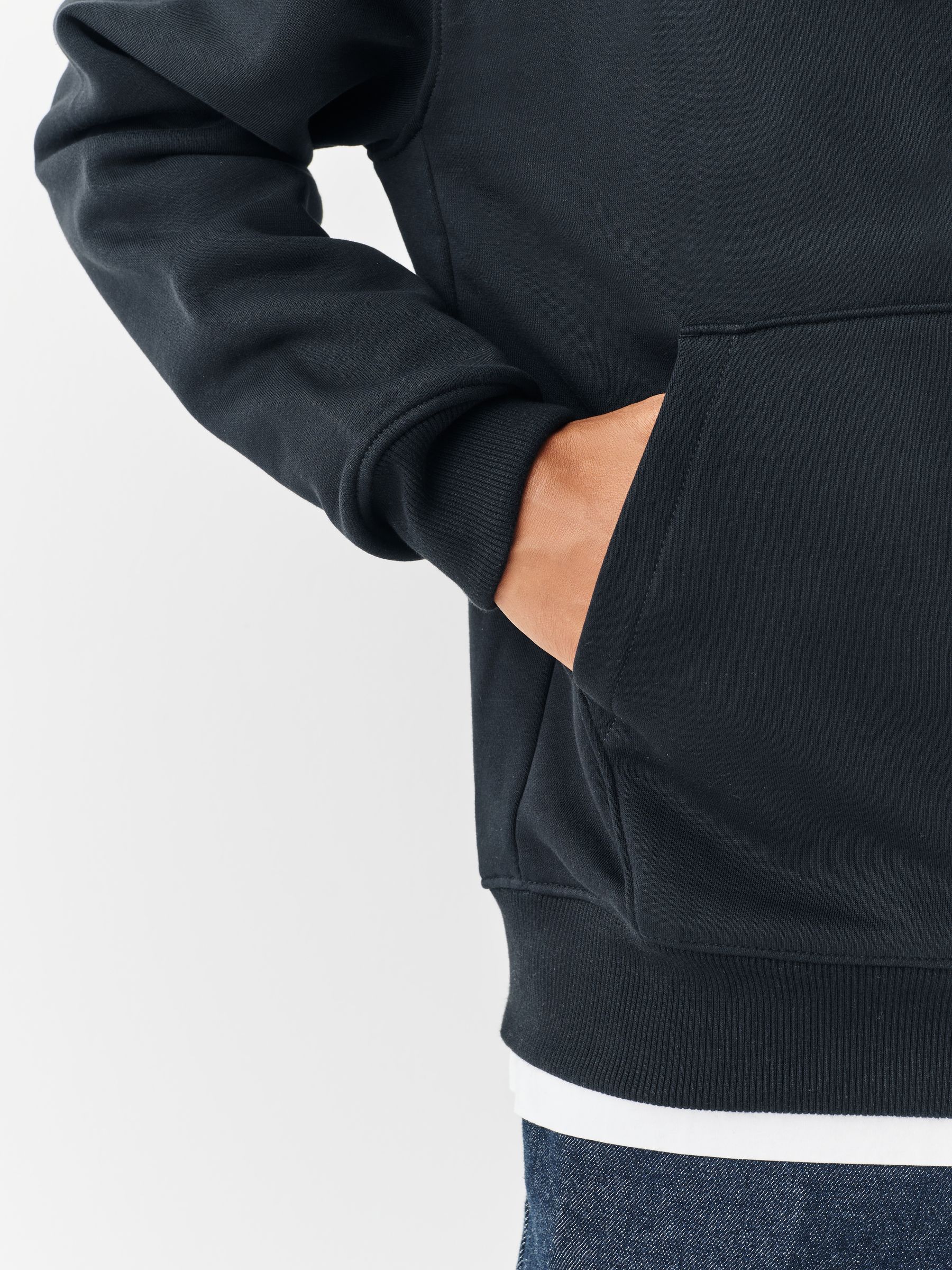Zwart/Bourgondisch Rood - Cotton Rich Jersey Overhead Hoodies 2 Pack