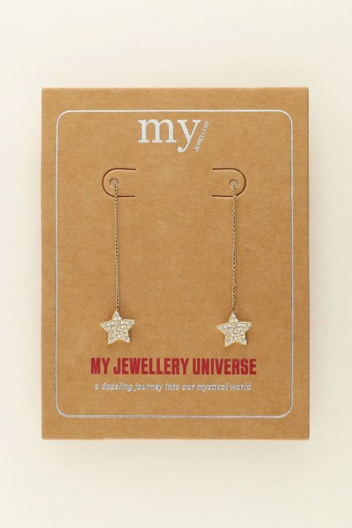 Universe oorhangers met ster en strass