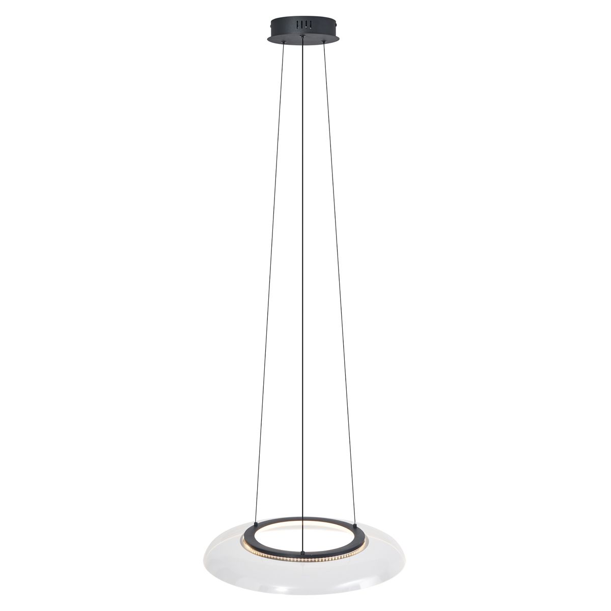 Design hanglamp zwart en transparant 3-staps dimbaar - Scacrylic