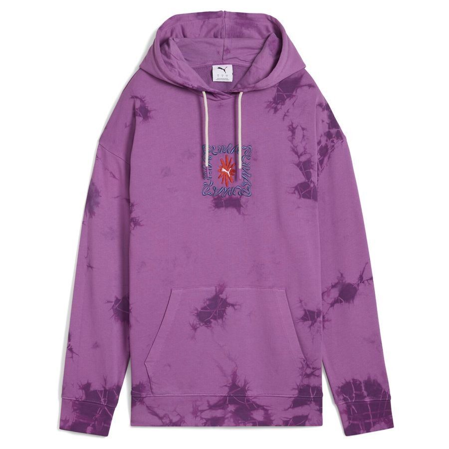 Puma WARDROBE ESS FLORAL PACK Kurzer figurbetonter Hoodie mit Waschung und Grafik