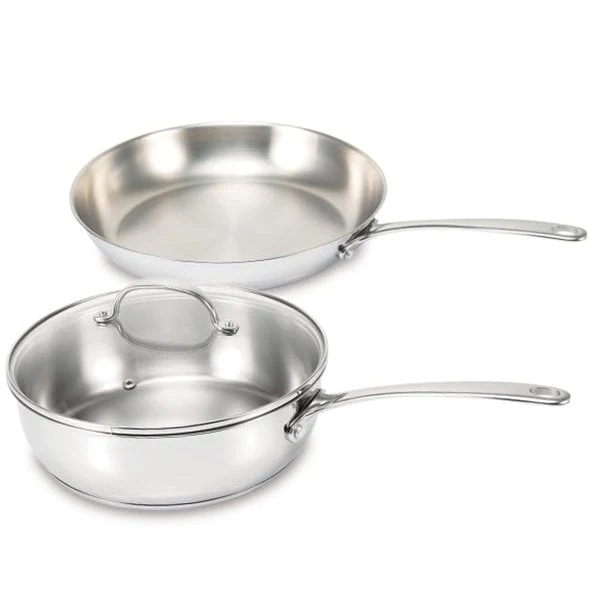 Lot poêle et sauteuse inox Belvia 24 cm Beka