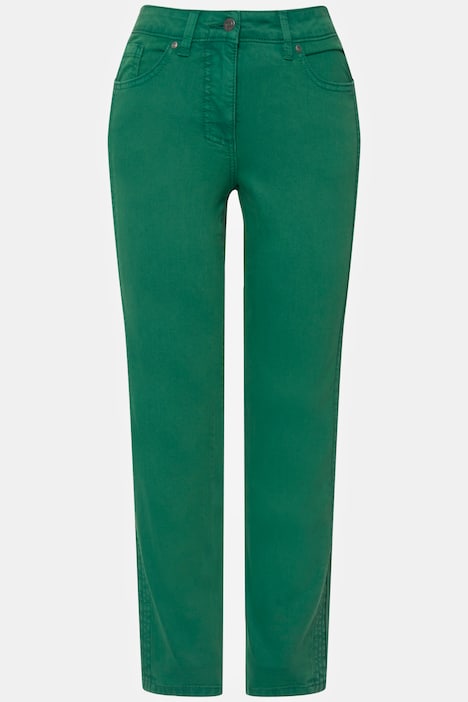 Jeans Tina, gerade Passform, seitliche Zierfalten, 5-Pocket