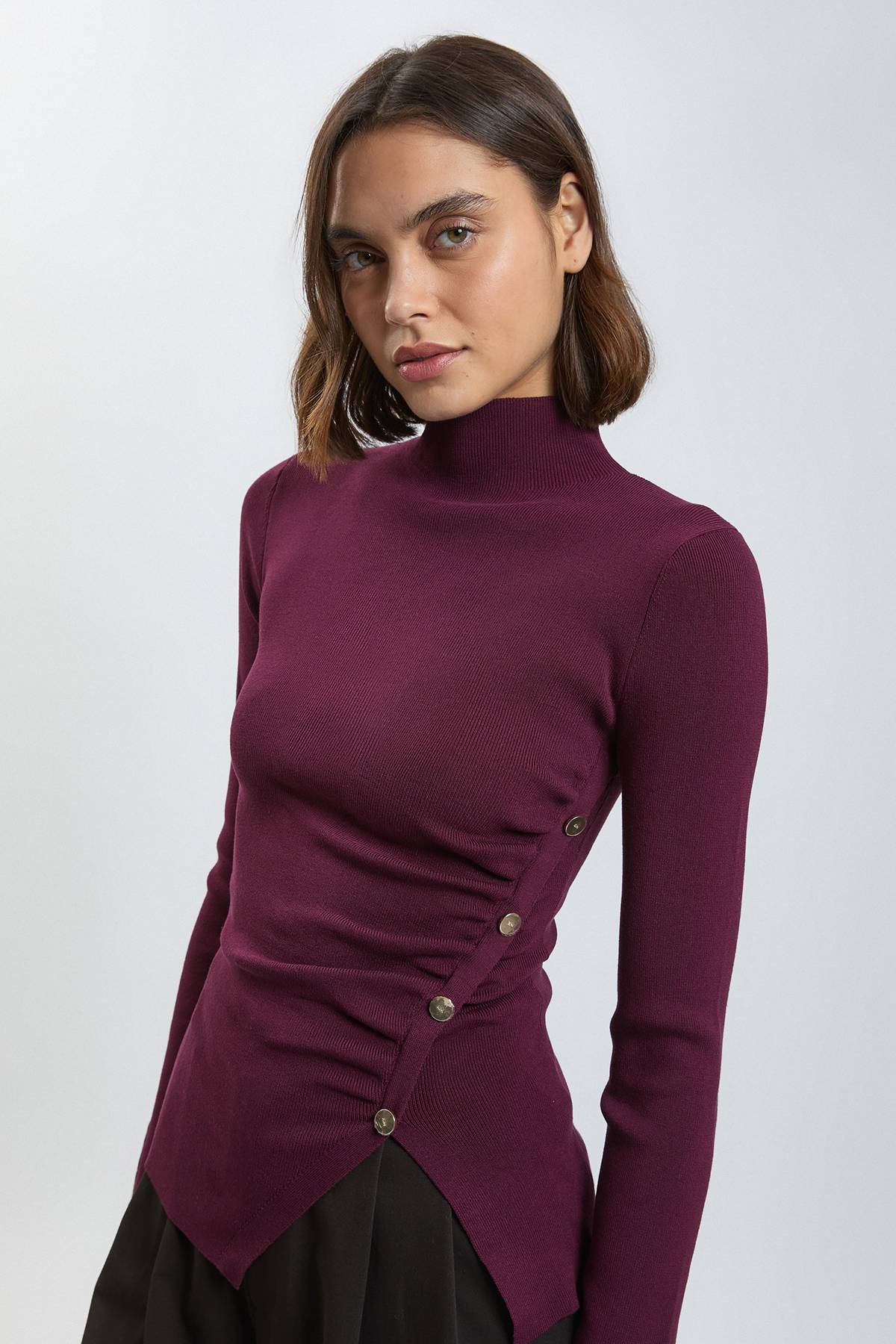 KarenMillen Synthétiquell En Maille Viscose À Fermeture Asymétrique