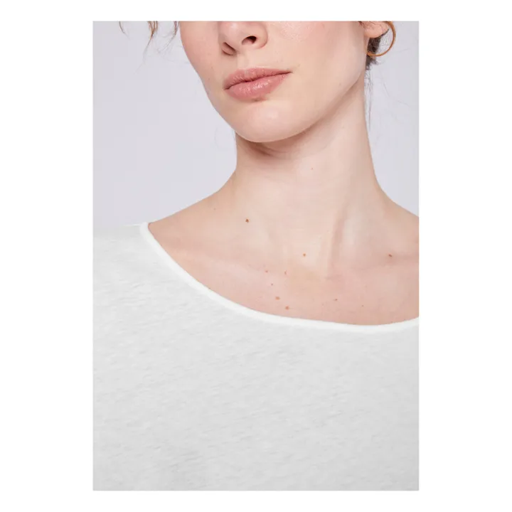 American Vintage T-shirt Manches Longues Col Rond Aksun | Blanc