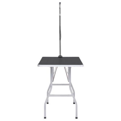 Mesa de tosa para cães na cor prata