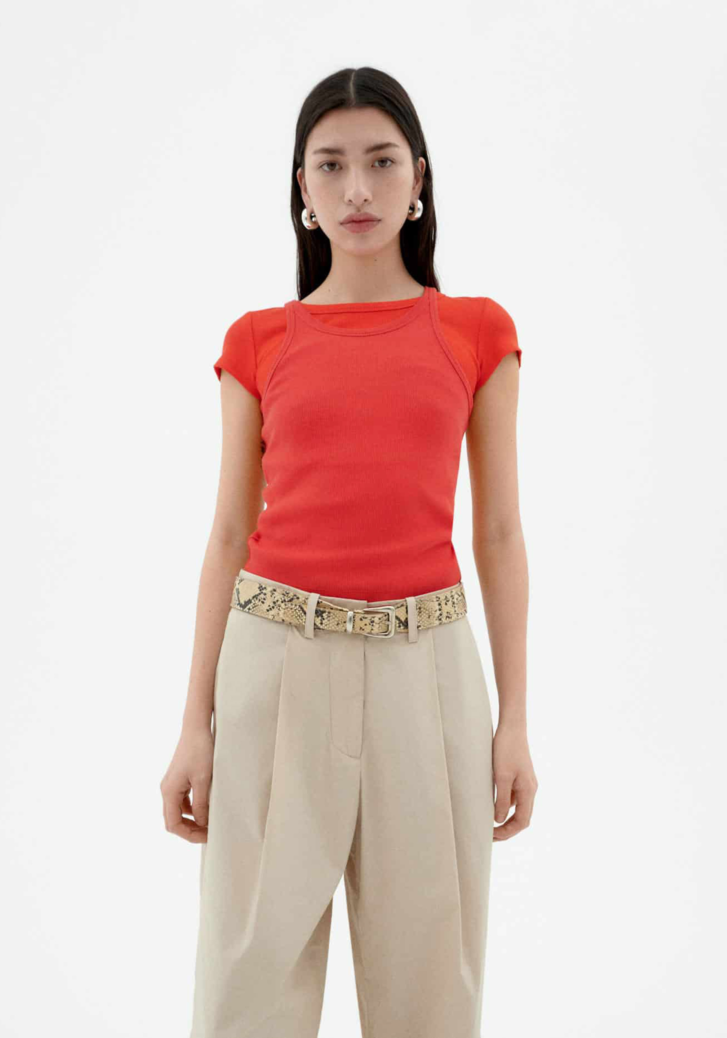 Thinking Mu Top Harriet Fiery Red