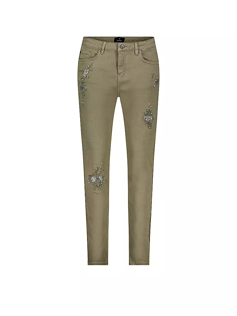 MONARI Jeans Slim Fit 7/8 olive