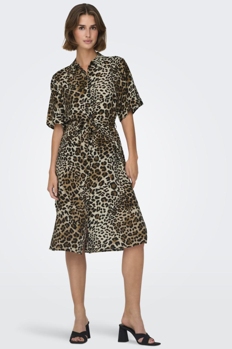 Jacqueline de Yong beige dames jurk